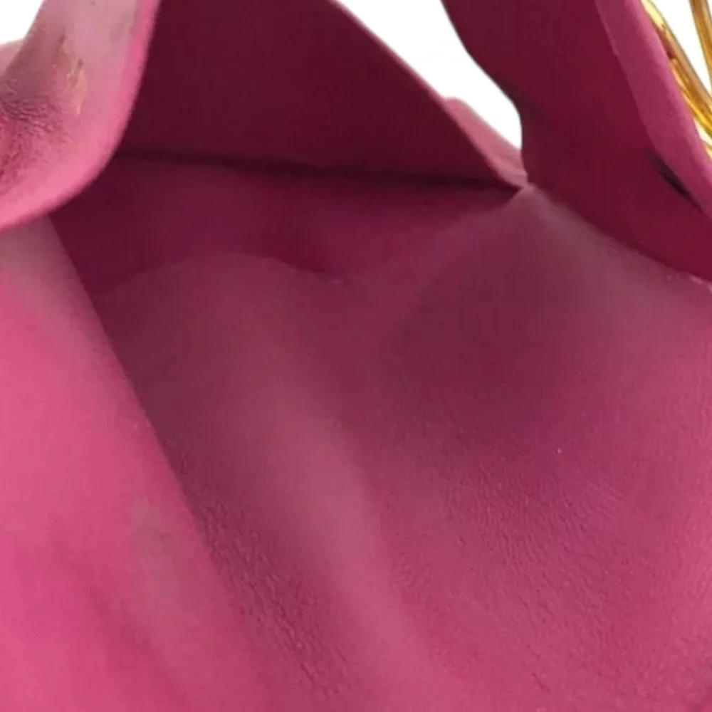 Miu Miu Pink Leather Key Wallet